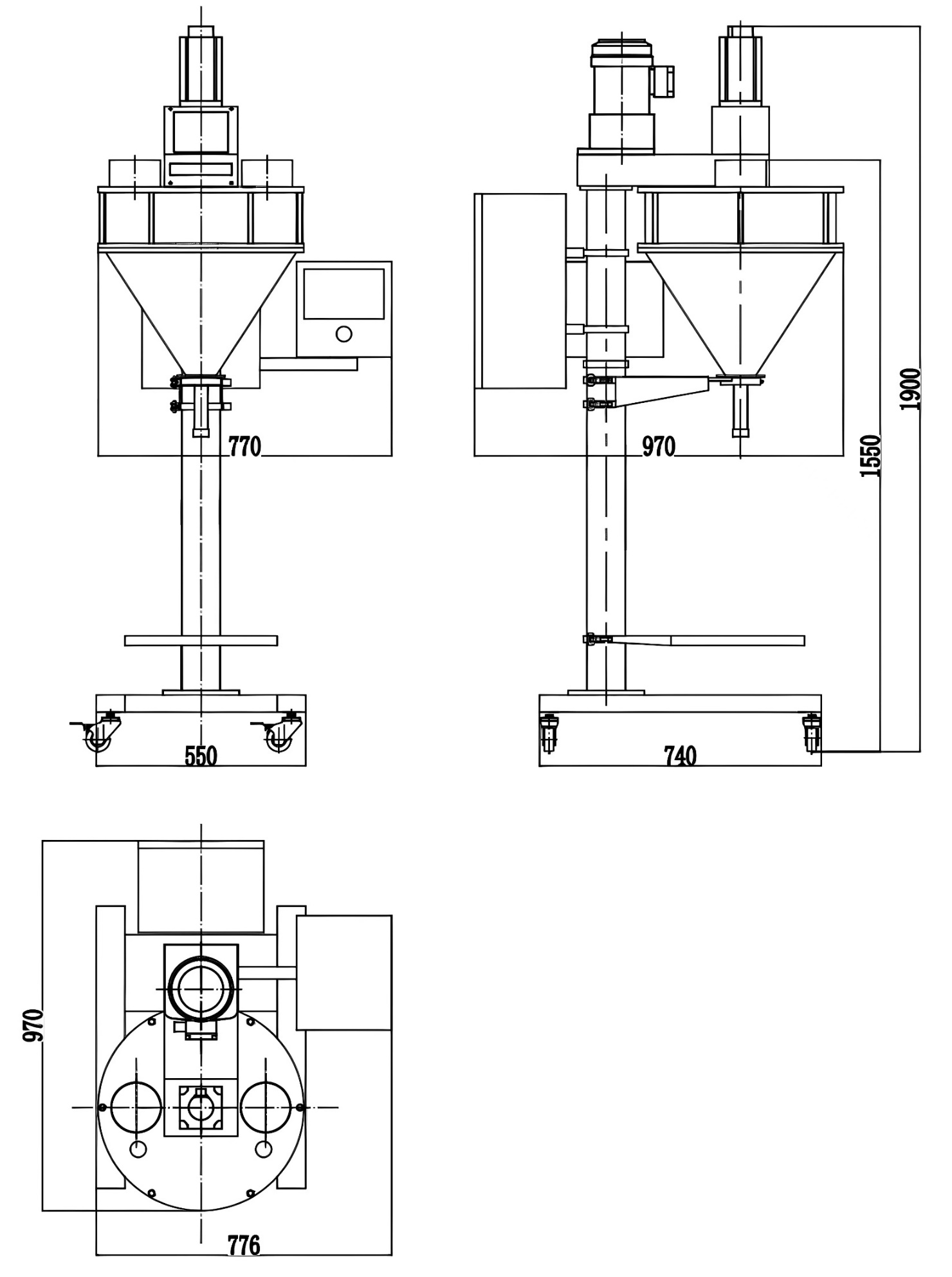 Máy làm đầy bột GMB-01A
