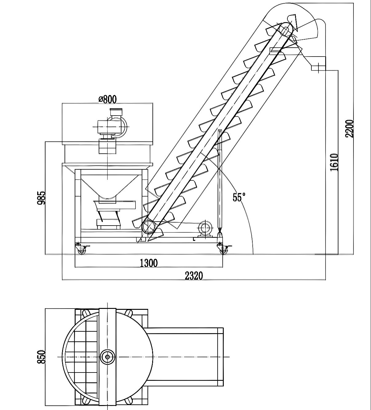 Máy cho ăn xô (Chức năng khuấy)